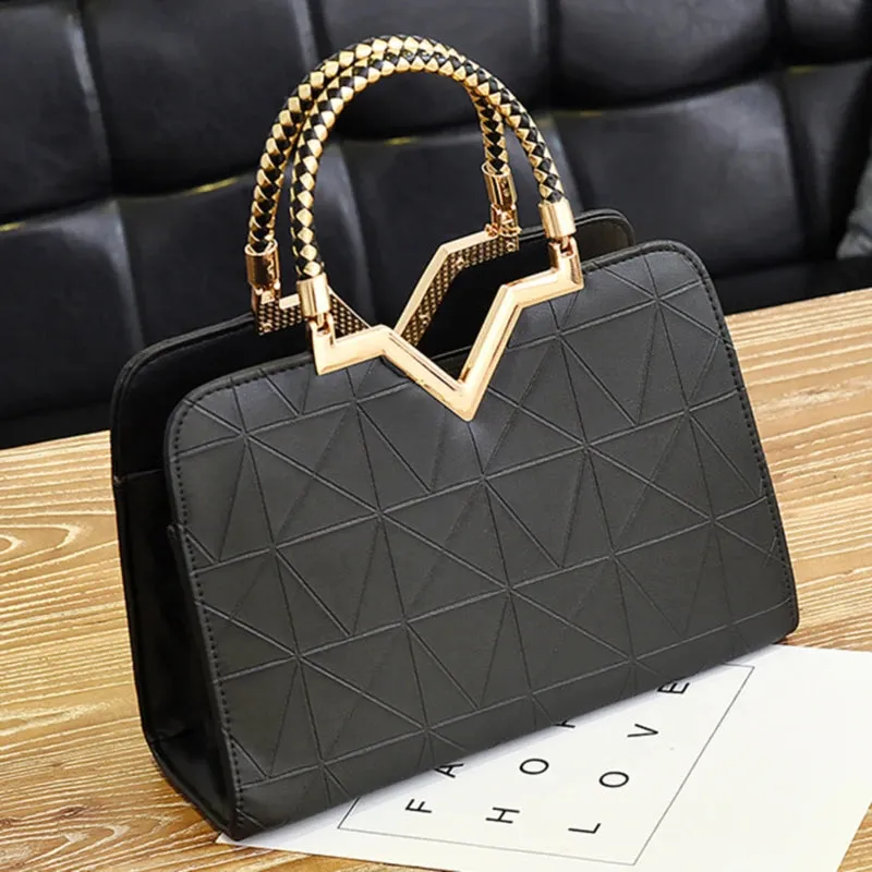 Patchwork Leather Bag Ladies Luxury Handbag Fashion Elegant Design Hight Quality