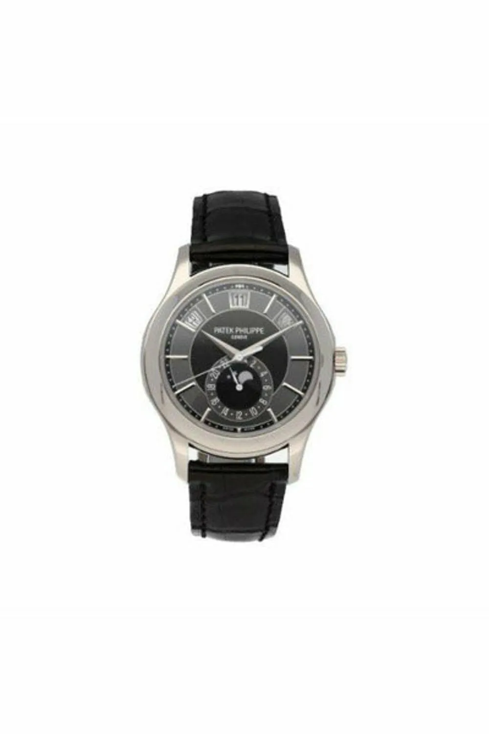 patek philippe annual calendar complications 18kt white gold men's watch ref. 5205g-010