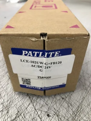 Patlite 40mm 24VAC/VDC Continuous Light Signal Tower LCE-102UW-G FB120