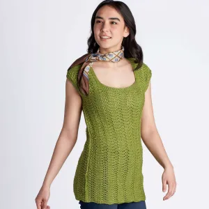 Patons Knit 4 Row Feather & Fan Top