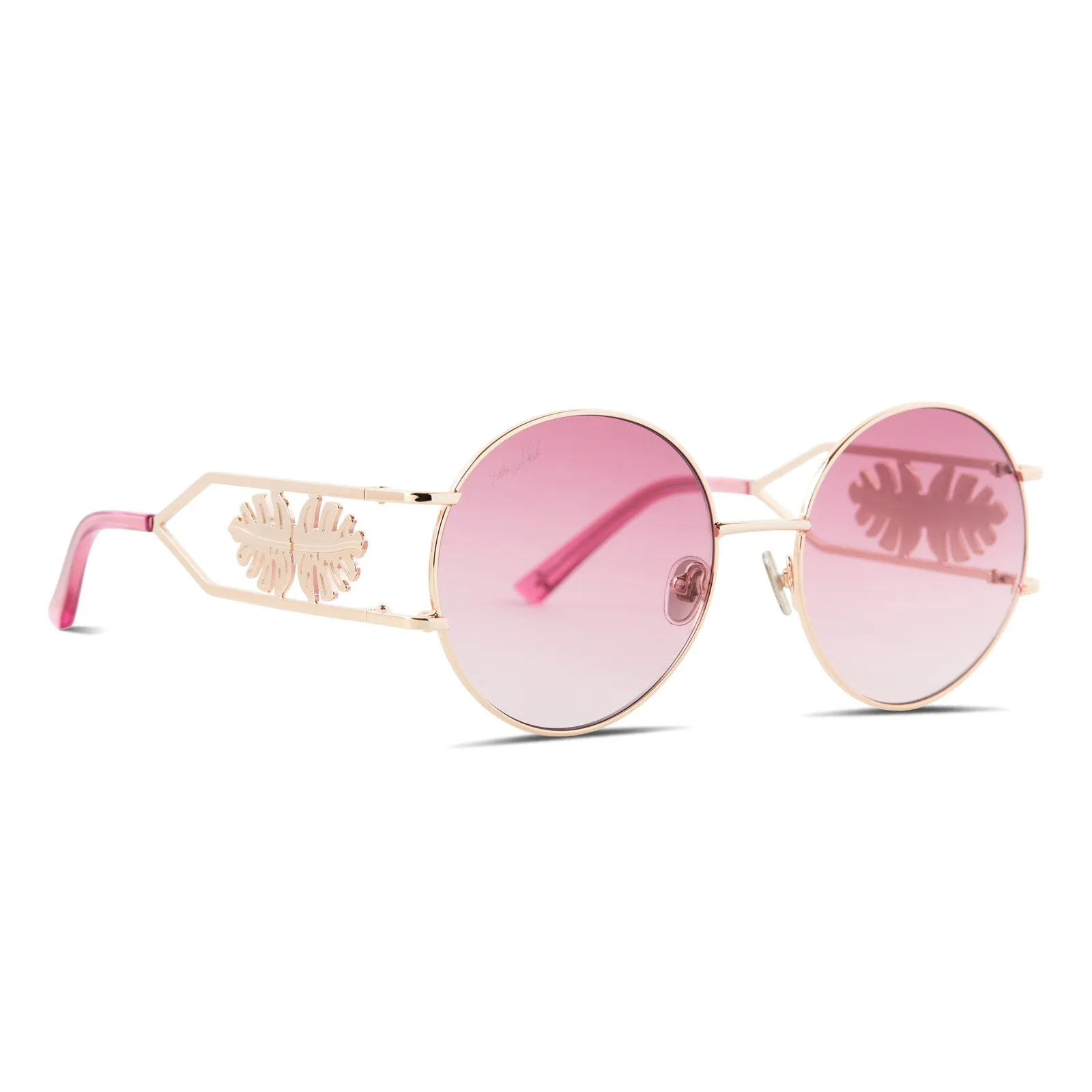 PATRICIA NASH - FAYE   SHINY GOLD   WINE GRADIENT SUNGLASSES