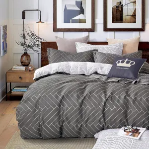 Patrick Grey Quilt Cover Set by Ardor