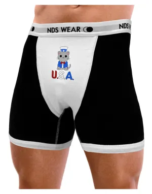 Patriotic Cat - USA Mens Boxer Brief Underwear by TooLoud