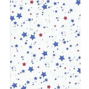 Patriotic Glitter Stars Printed Backdrop