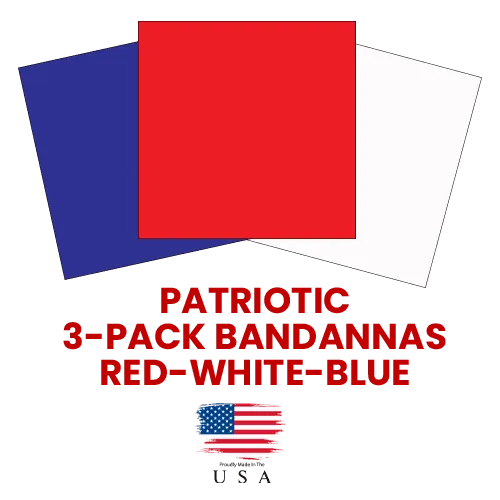 PATRIOTIC SOLID COLOR BANDANNAS