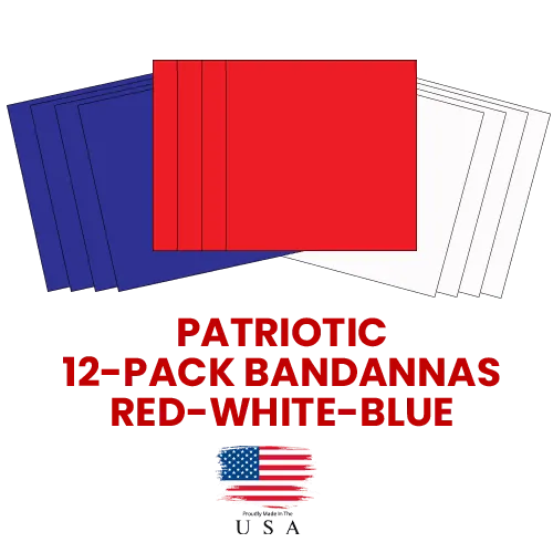 PATRIOTIC SOLID COLOR BANDANNAS