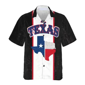 Patriotic Texas Map Hawaiian Shirt, Texas Flag Pattern State Of Texas Map Shirt, Proud Texas Shirt For Men