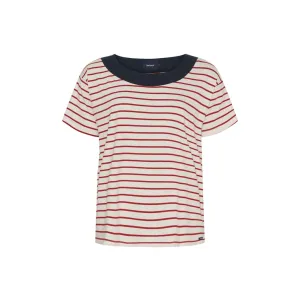 Patrizia Short Sleeve Tee - Pearl/SR Red