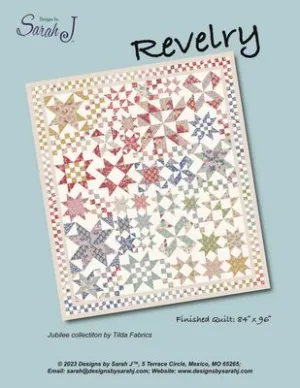 PATTERN, Revelry Quilt featuring Tilda Jubilee Fabric