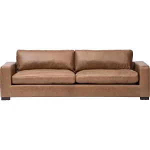 Paul Leather Sofa, Buffalo Saddle