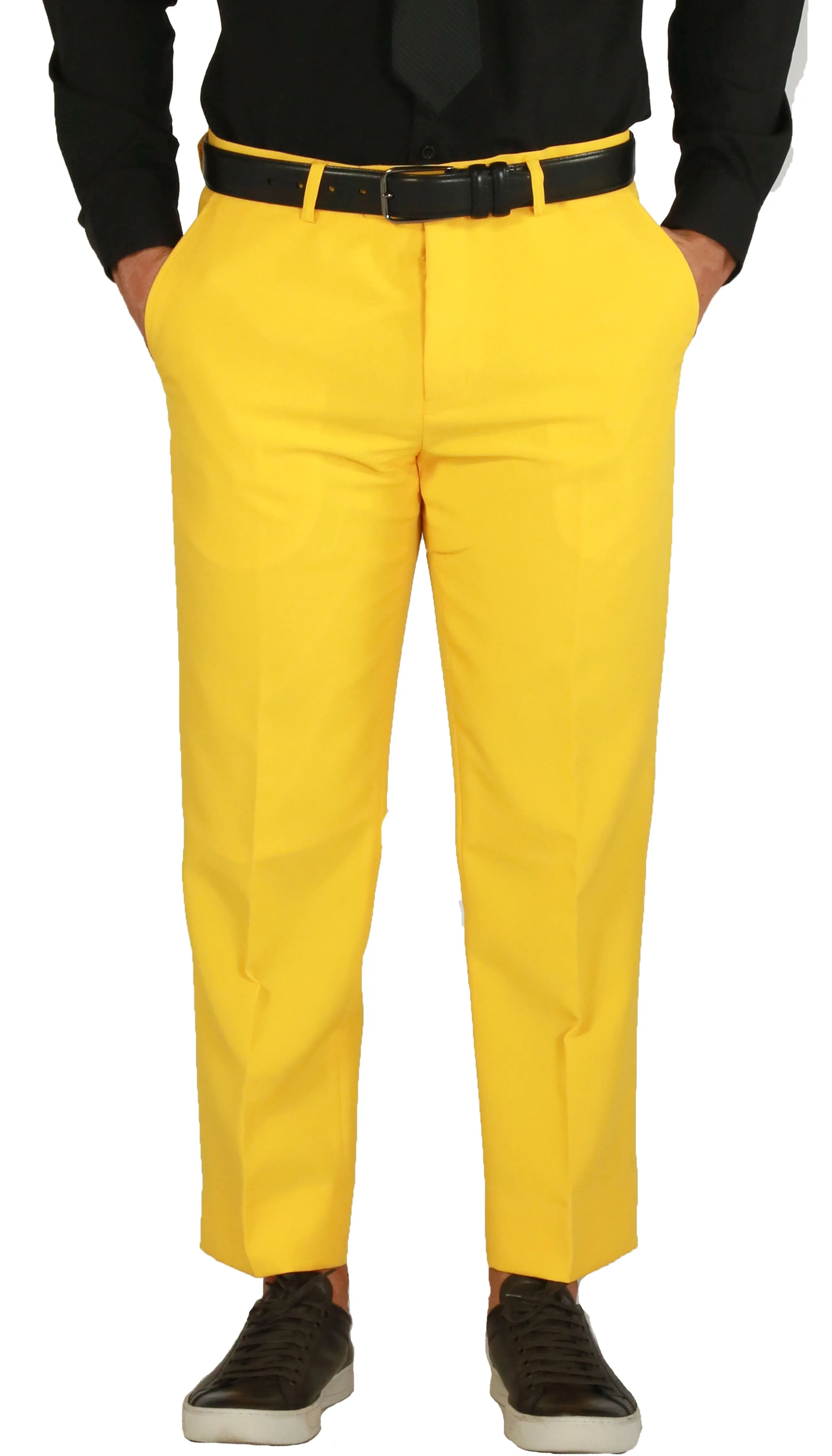 Paul Lorenzo Mens Yellow Slim Fit 2 Piece Suit