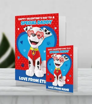 Paw Patrol Giant Personalised 'Daddy' Valentine's Day Card