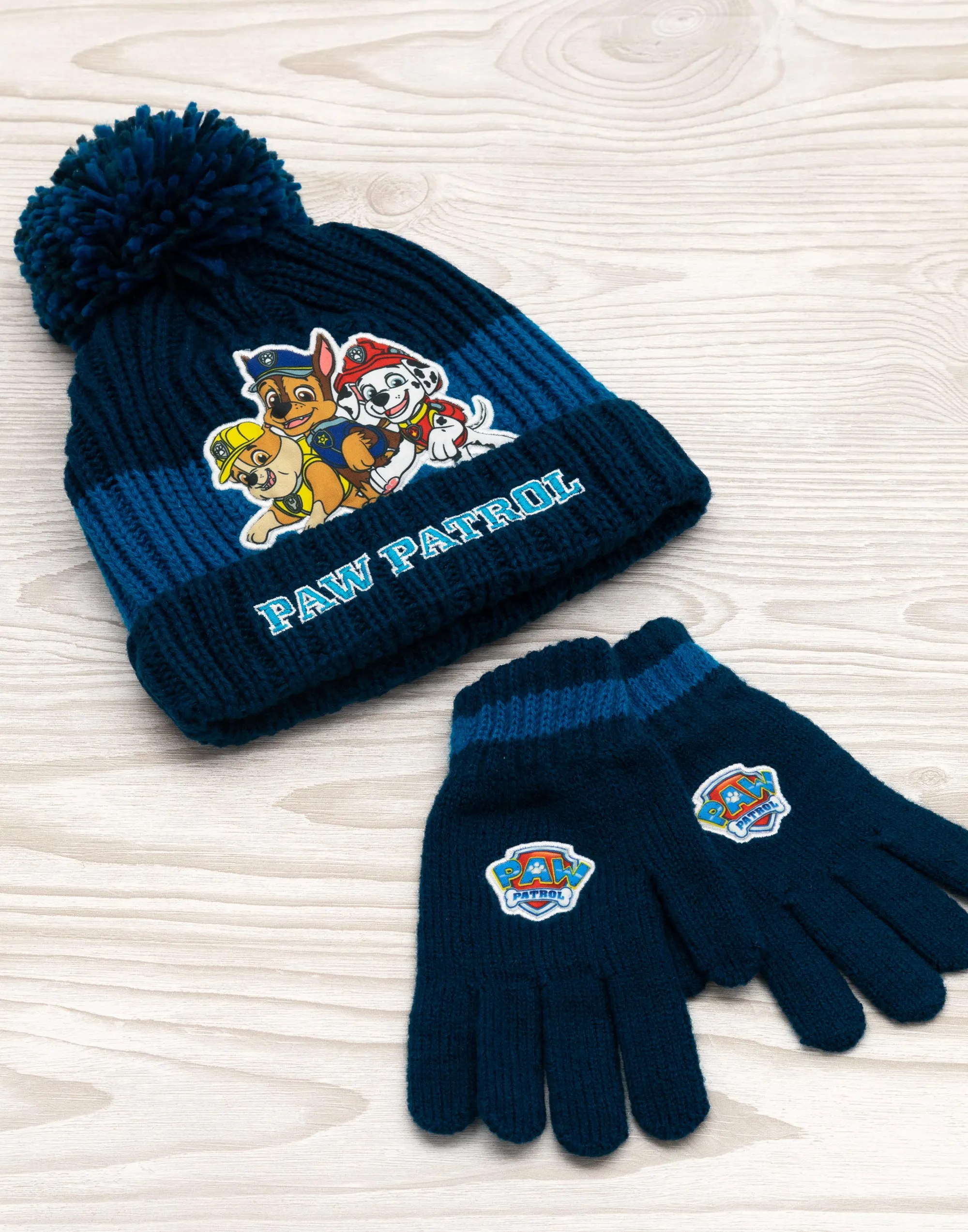 PAW Patrol Kids Knitted Hat and Gloves Set