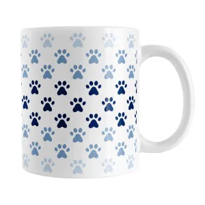 Paw Prints in Blue Mug