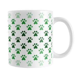 Paw Prints in Green Mug