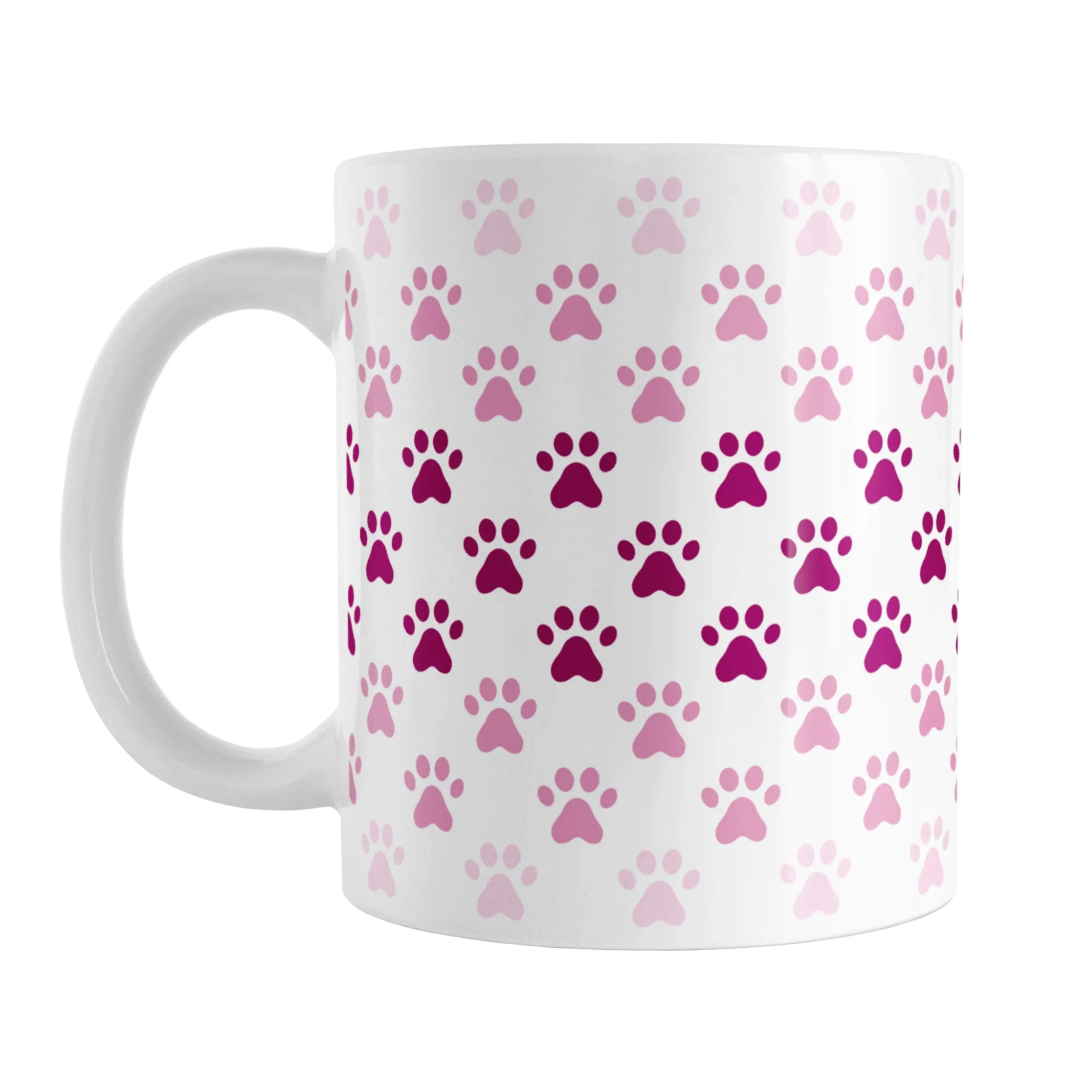 Paw Prints in Pink Mug