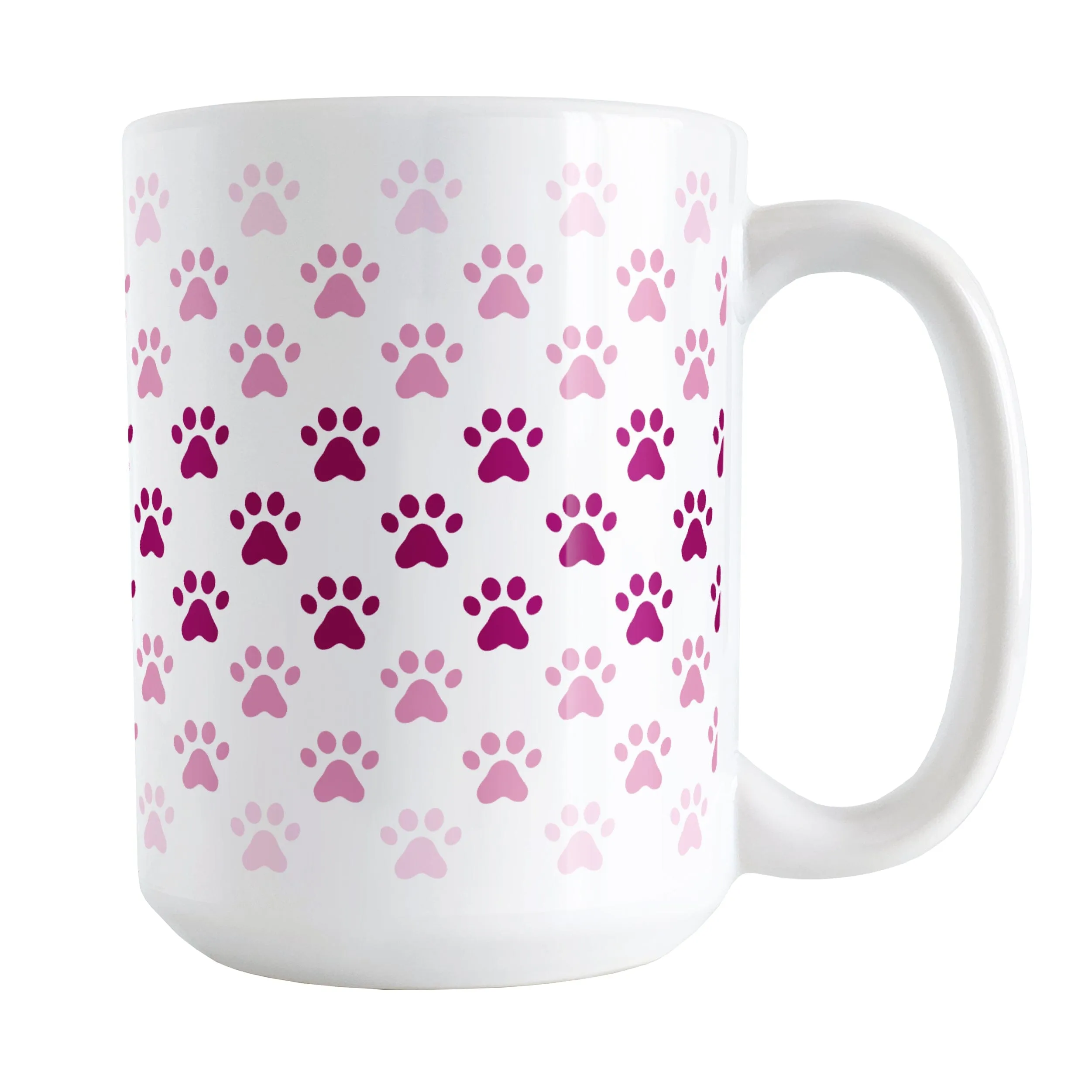 Paw Prints in Pink Mug