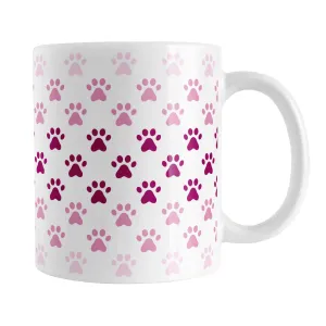 Paw Prints in Pink Mug