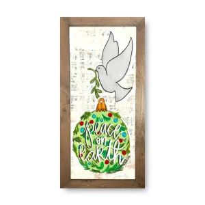 Peace on Earth Dove Ornament Framed Art