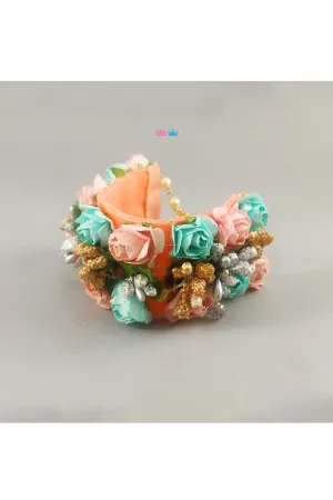 Peach and mint green bracelet