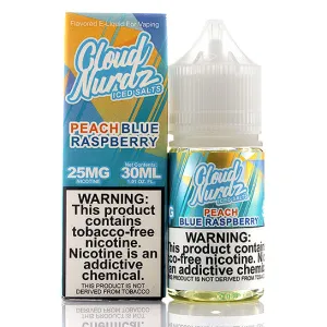 Peach Blue Raspberry Iced Salt - Cloud Nurdz E-Juice