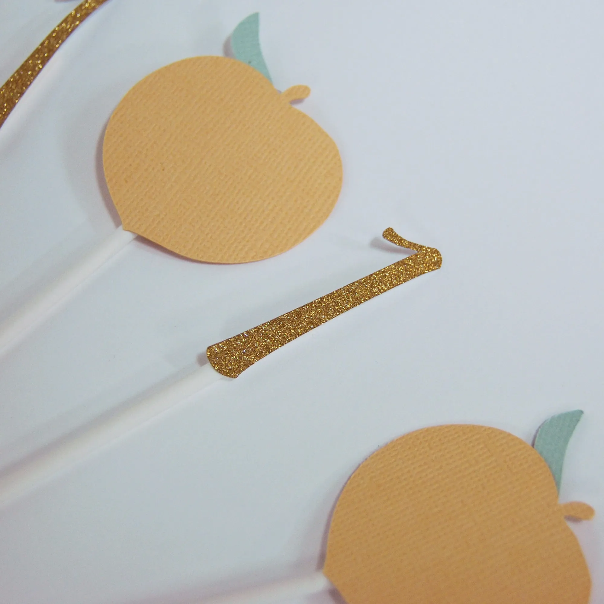 Peach Cupcake Toppers