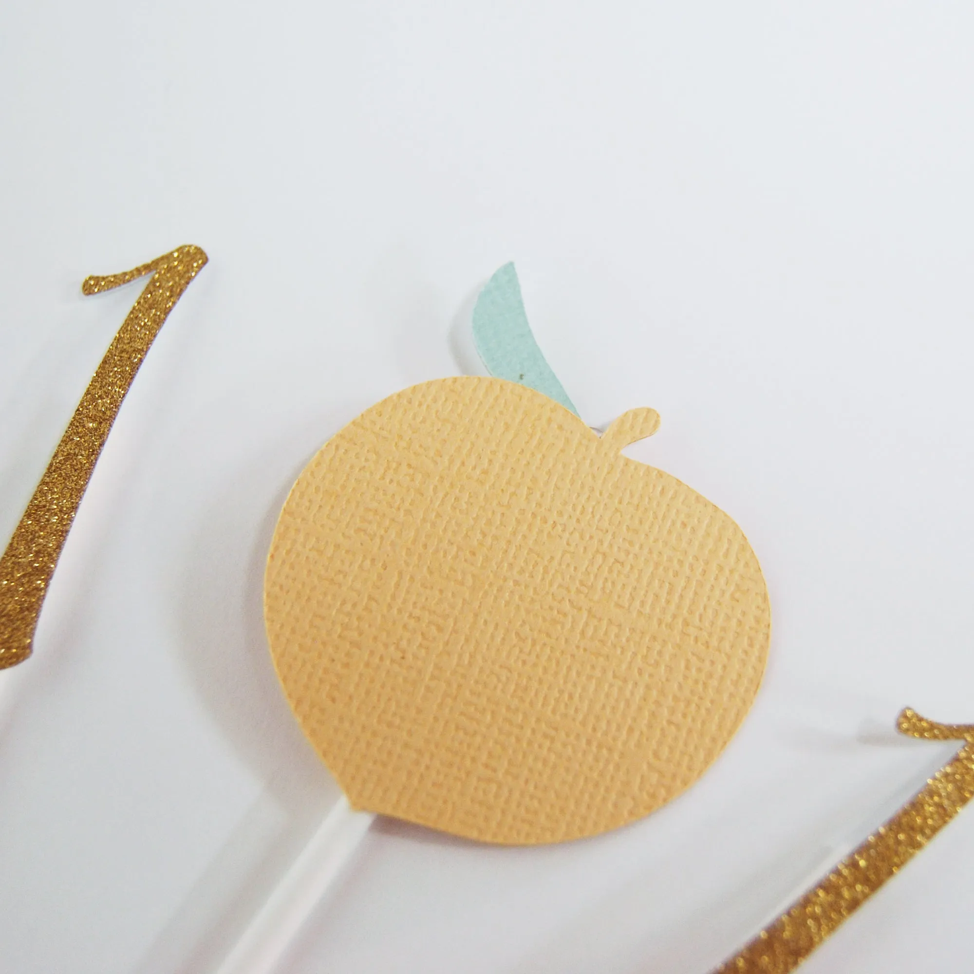 Peach Cupcake Toppers