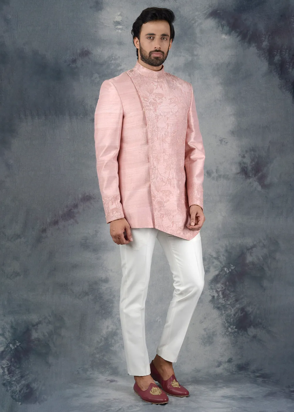 Peach Jodhpuri Suit | Siddhesh Chauhan