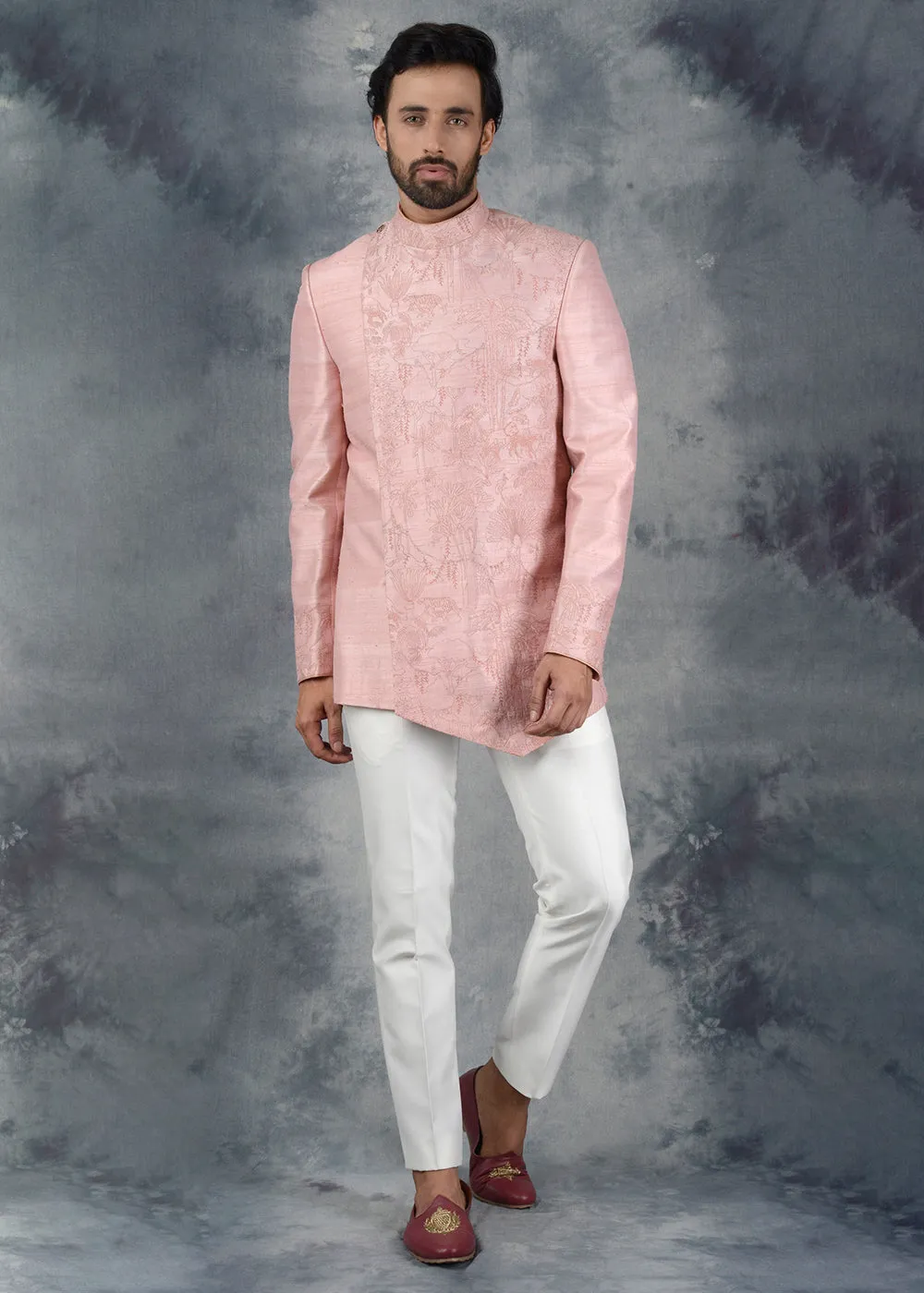 Peach Jodhpuri Suit | Siddhesh Chauhan