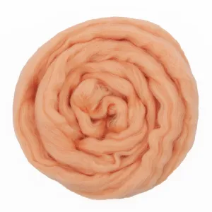 Peach - Merino Wool Top Roving - 50 gram (1.75 oz) Ball - Color 708