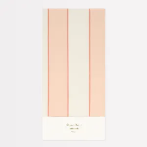 Peach Striped Tablecloth