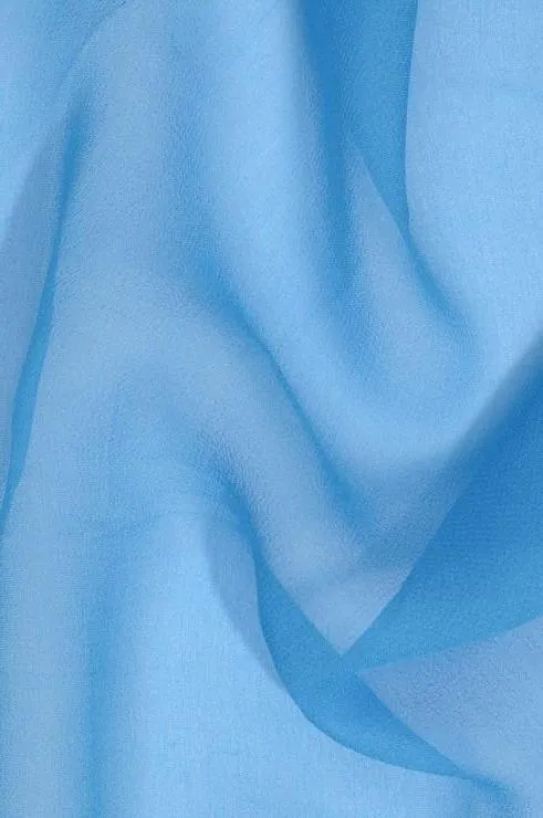 Peacock Blue Silk Georgette Fabric