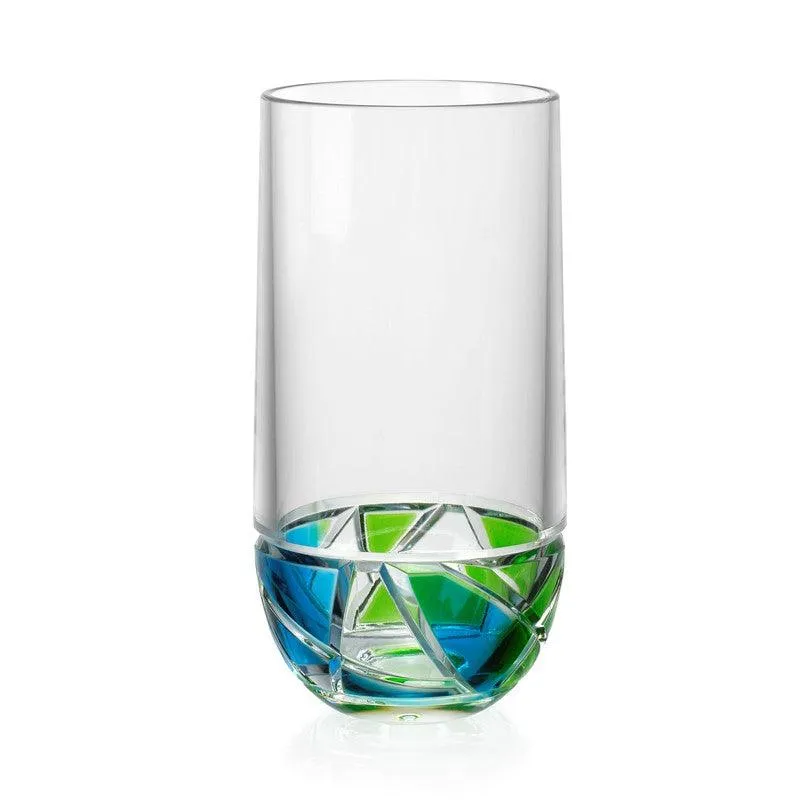 Peacock Mosaic 18oz Acrylic Tumbler