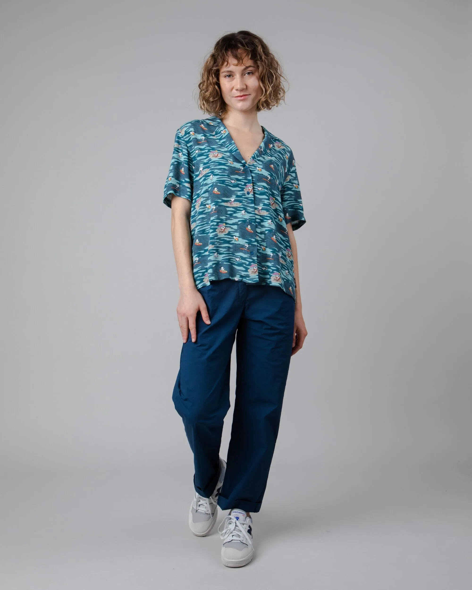 Peanuts Coast Aloha Blouse Blue