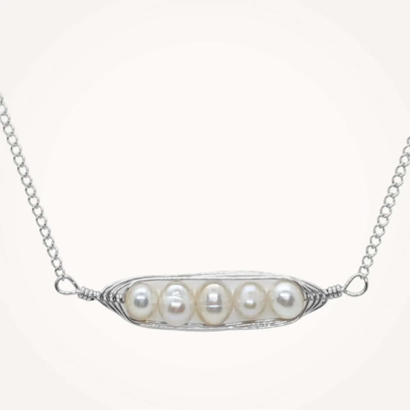 Peapod Necklace | Tiny Sterling Silver