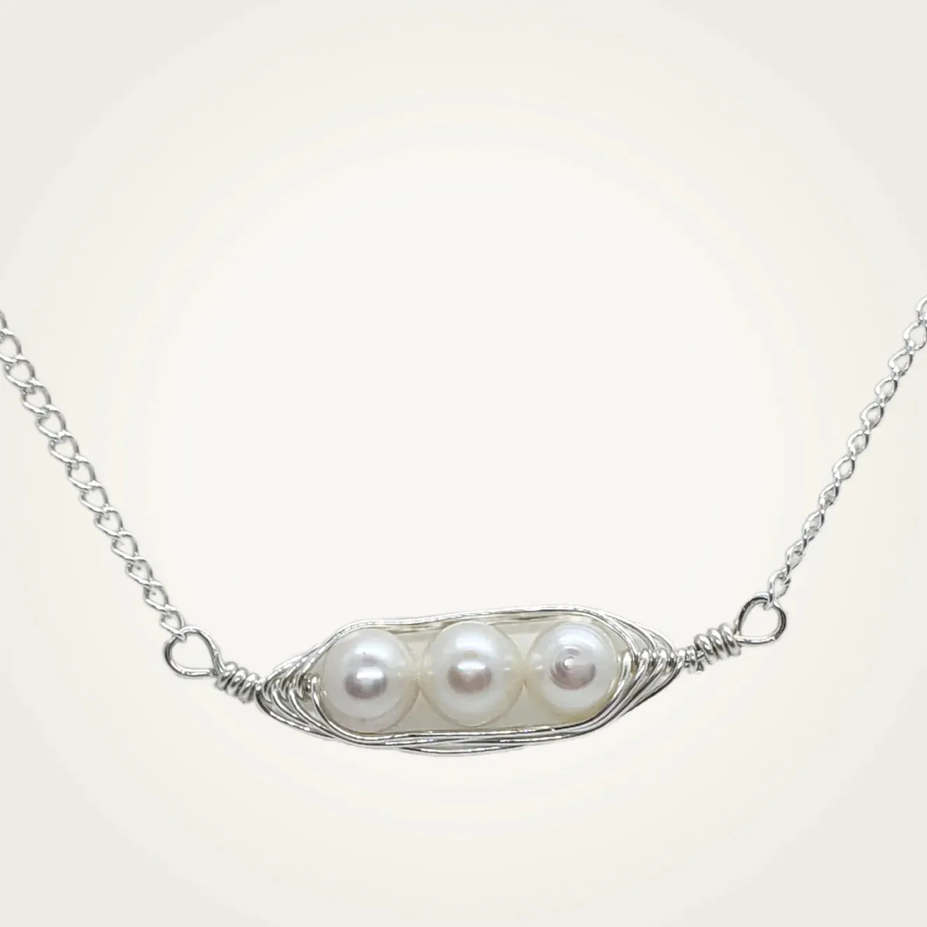 Peapod Necklace | Tiny Sterling Silver