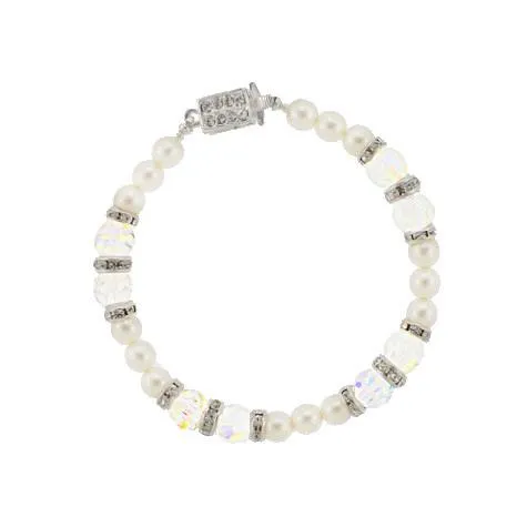 Pearl & Iridescent Bridal Bracelet