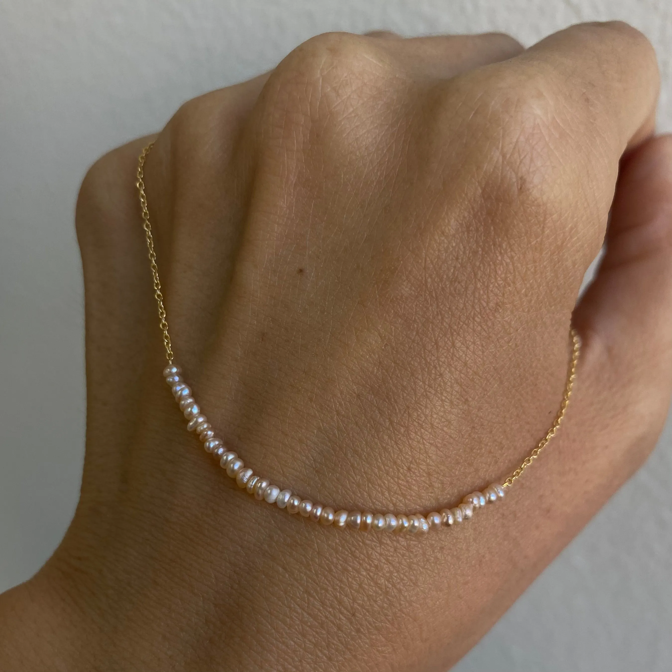 Pearl Arc Necklace (ready to ship option)*