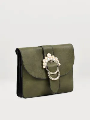 Pearl Buckled Clutch