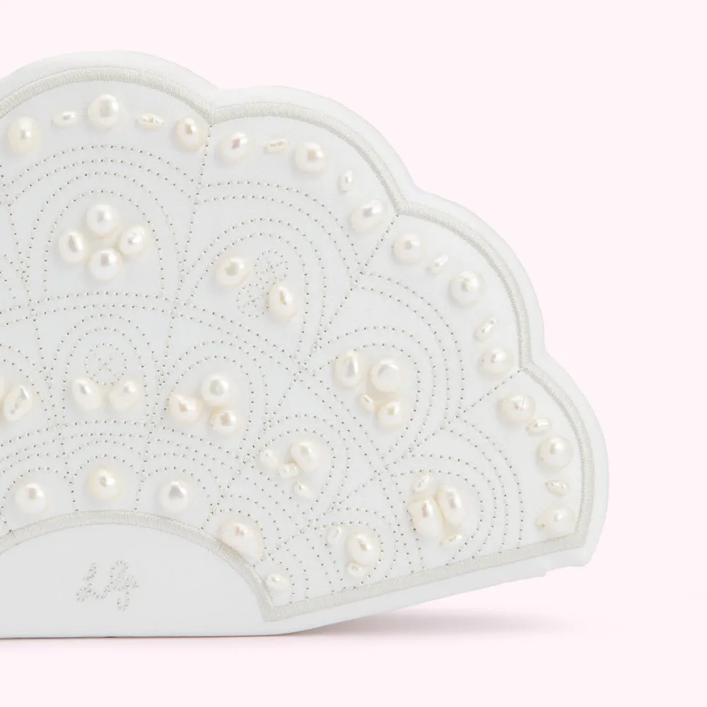 PEARL COLLECTIBLE FAN CLUTCH BAG