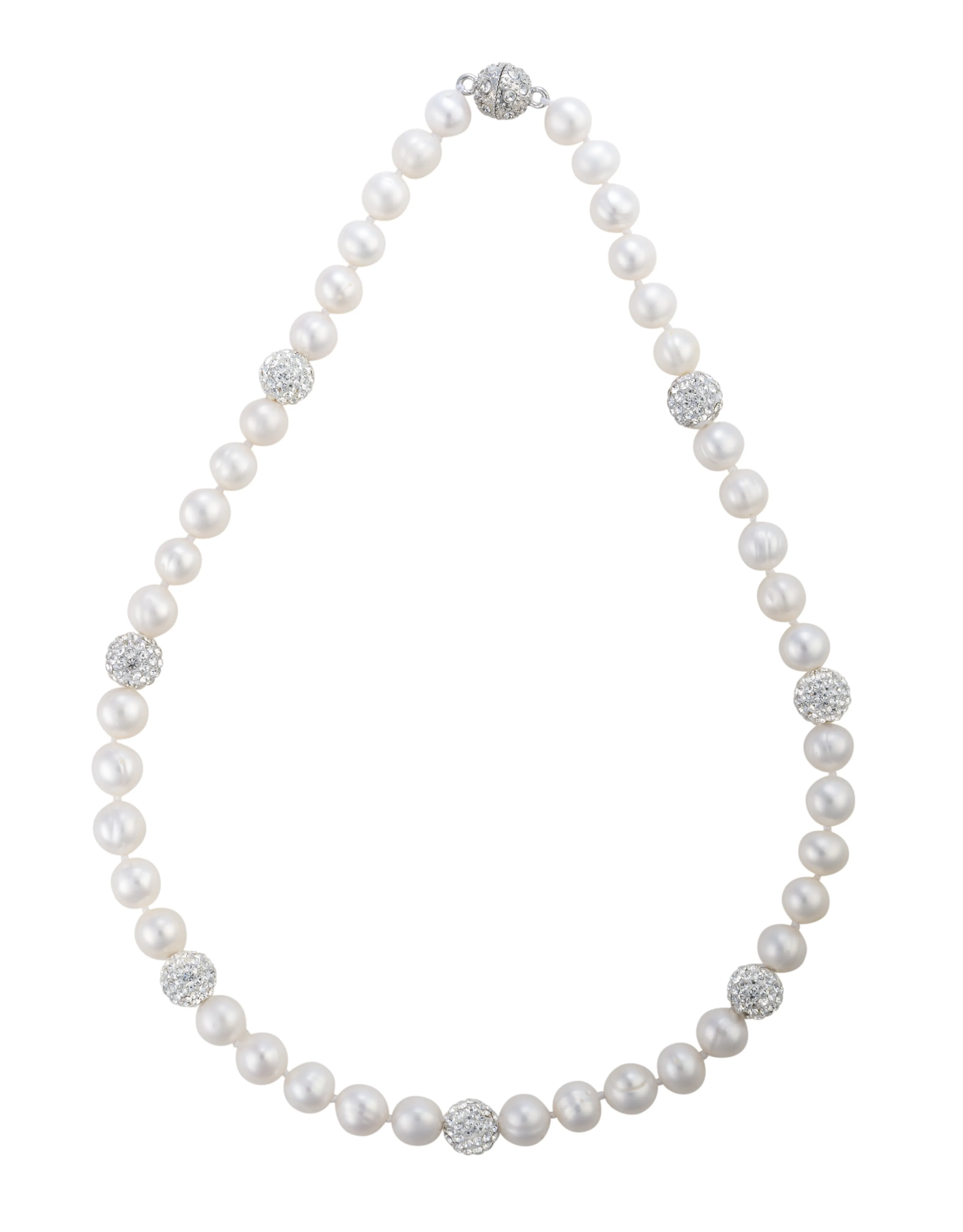 Pearl strand with crystal accents