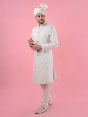 Pearl White Sherwani | TULA