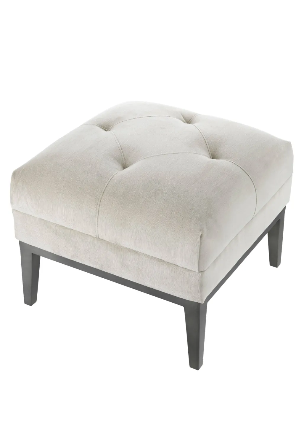 Pebble Gray Tufted Accent Stool | Eichholtz Cesare