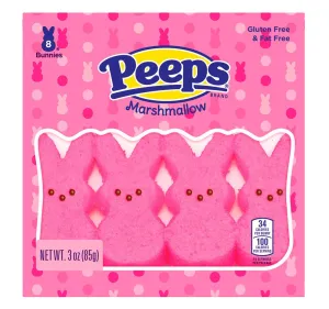 Peeps Marshmallow Pink Bunnies 8ct