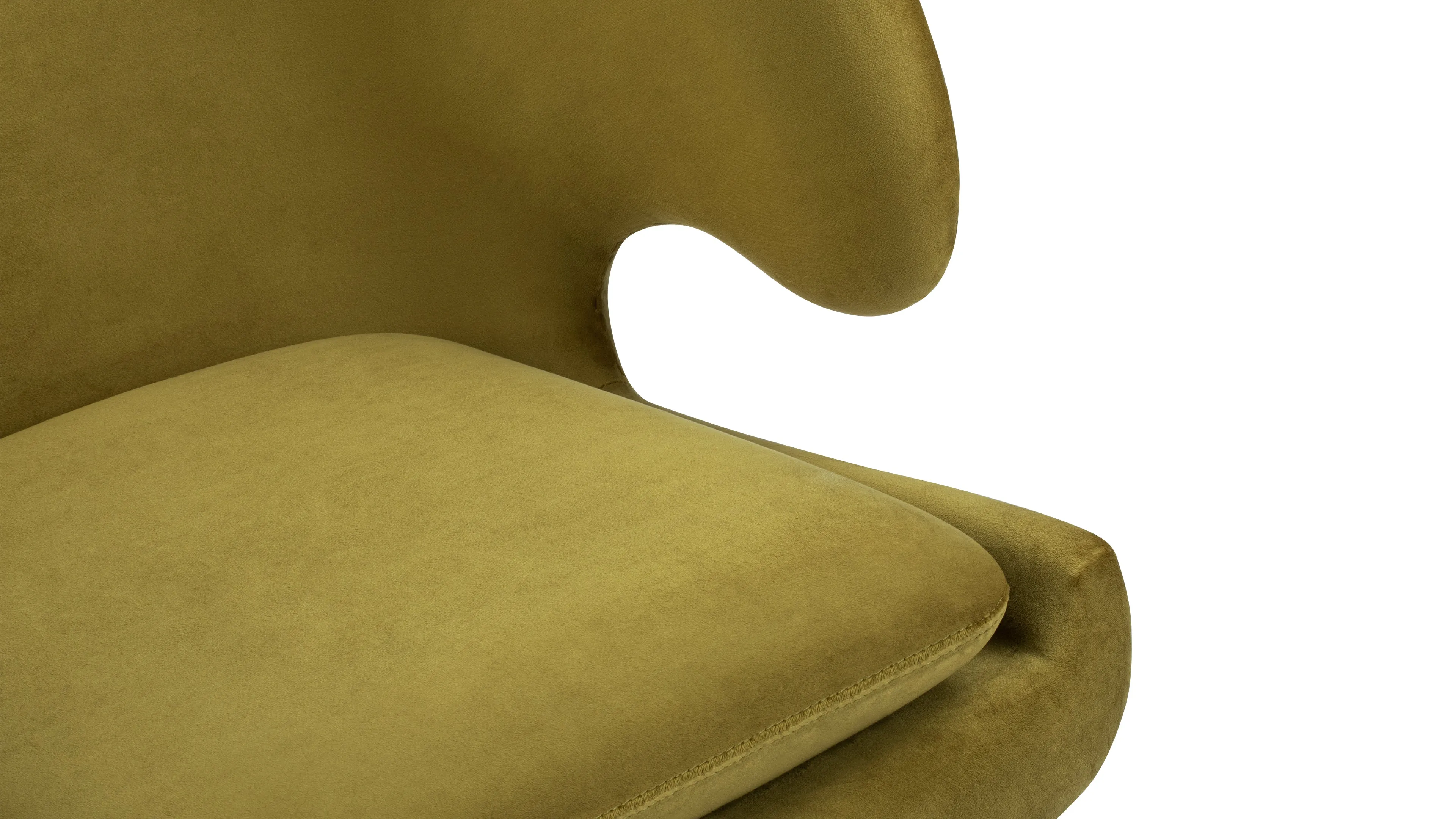 Pelican - Pelican Lounge Chair, Olive Gold Velvet