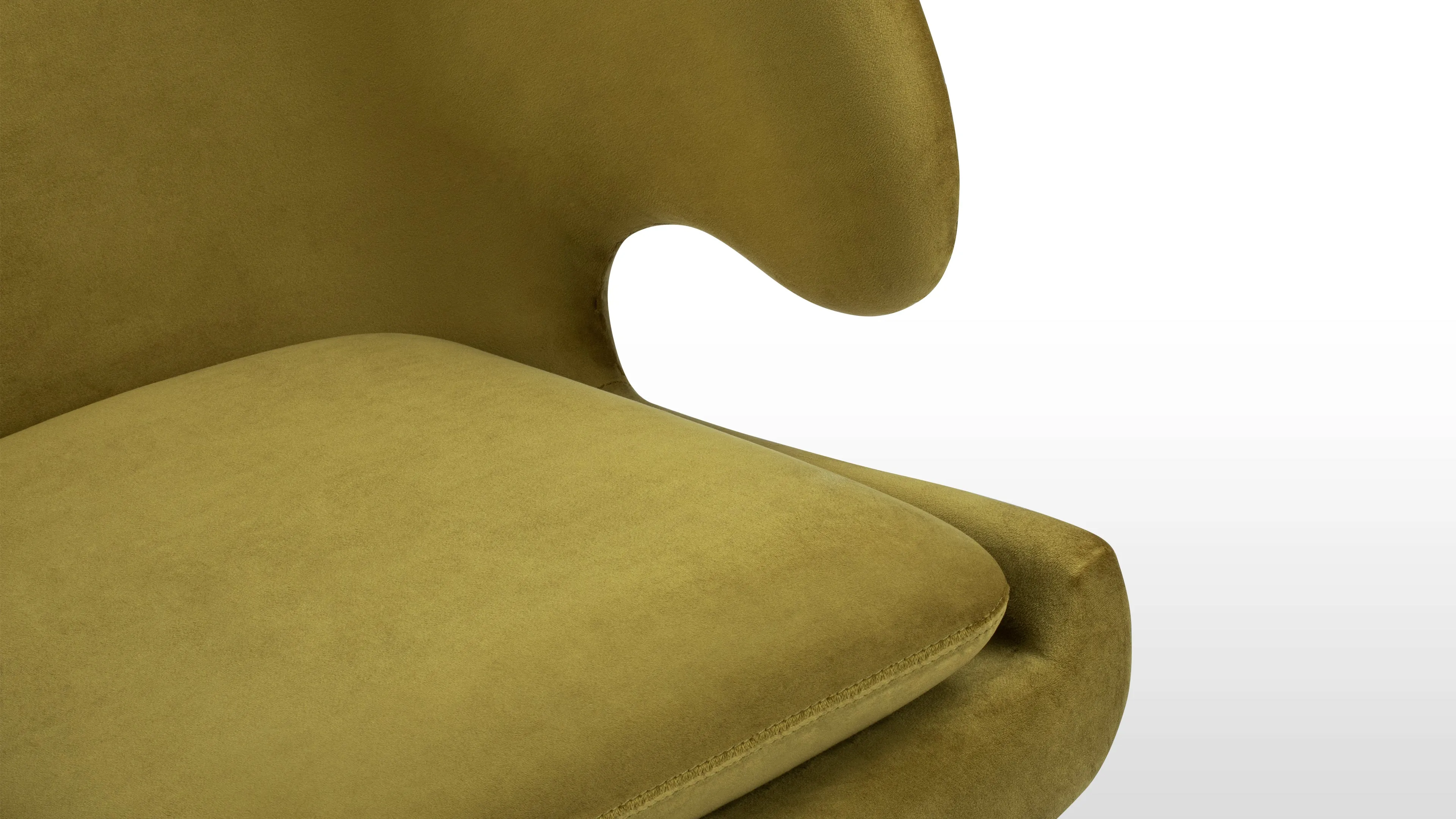 Pelican - Pelican Lounge Chair, Olive Gold Velvet