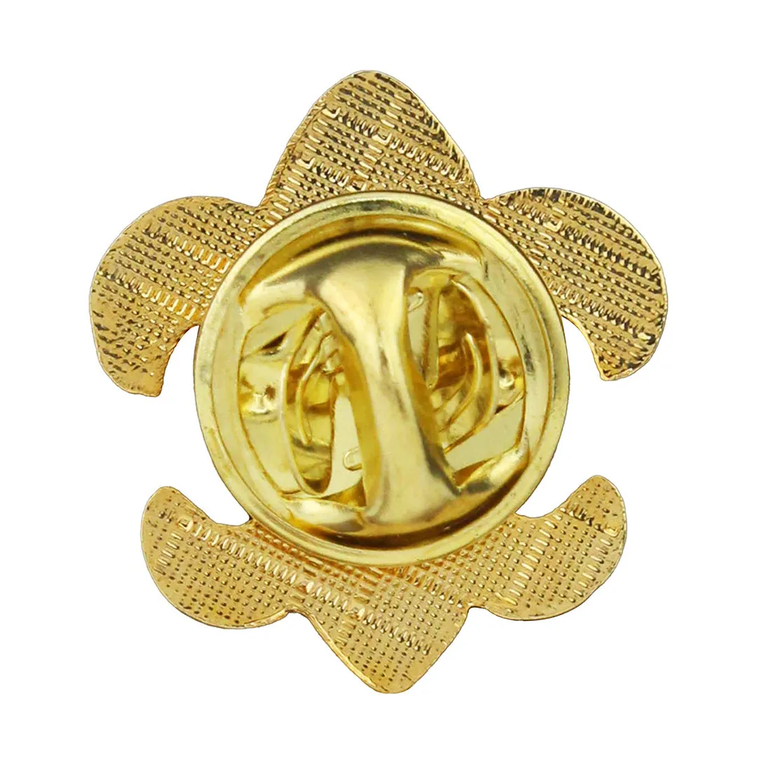 Peluche Beautifully Crafted Orchid Gold Lapel Pin