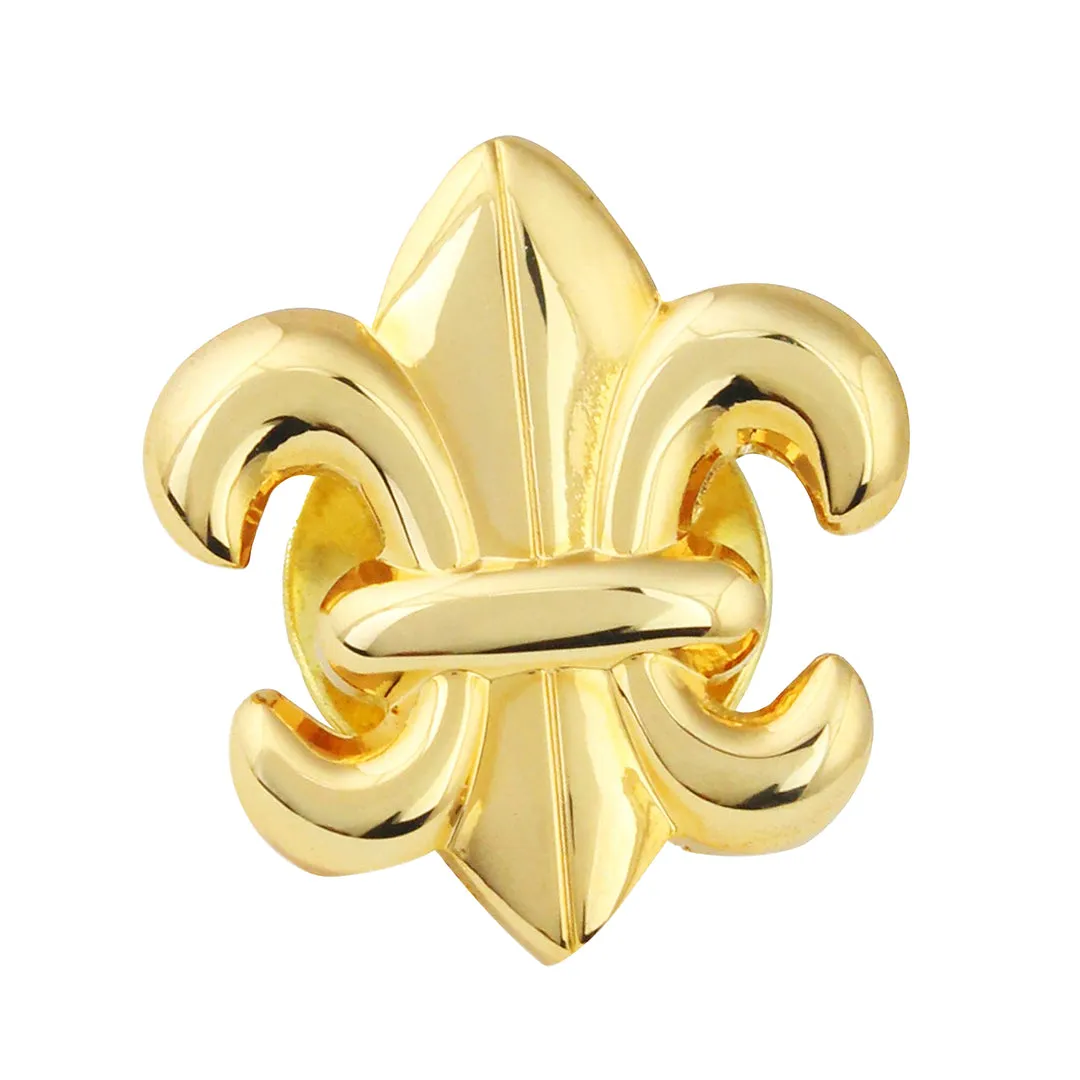 Peluche Beautifully Crafted Orchid Gold Lapel Pin