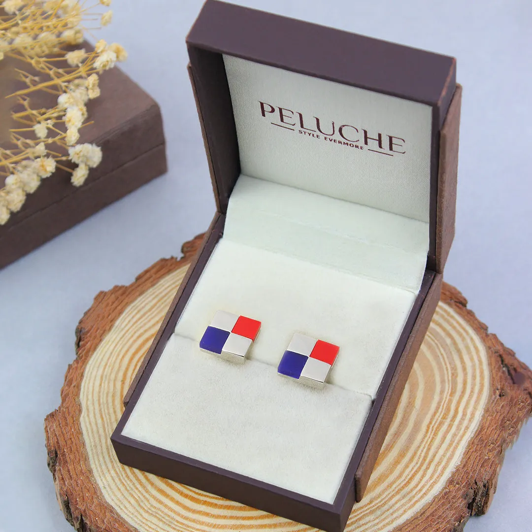 Peluche Checks Contrast Cufflinks