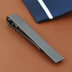 Peluche Slim Tie Bar Charcoal Grey Tie Pin